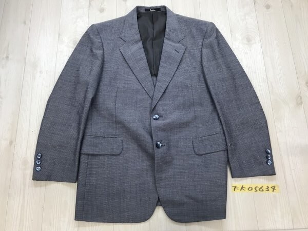 Hankyu メンズ 肩パッド入 テーラードジャケット 秋冬 くすみ青拍卖