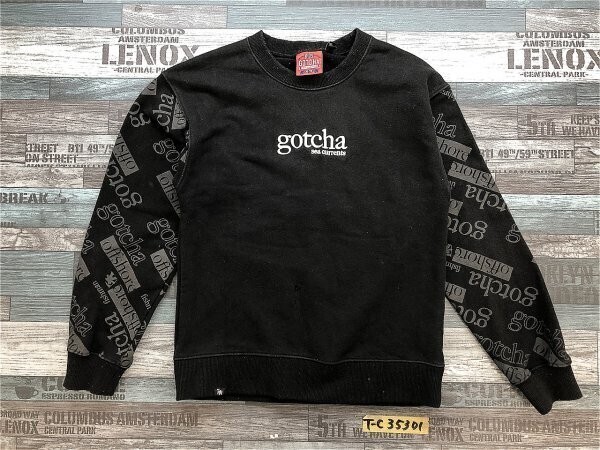GOTCHA ガッチャ キッズ ビッグロゴ刺繍 トレーナー 150 黒拍卖