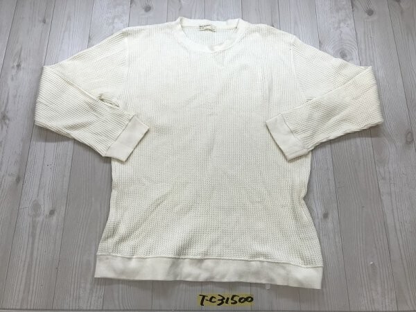 BACK NUMBER バックナンバー Right-on ライトオン レディース ワッフル ロンT L アイボリー拍卖