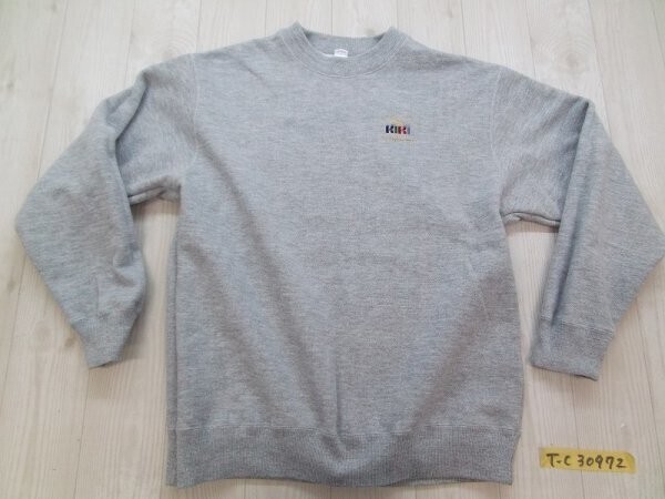 KIKI CLUB レディース ワンポイントロゴ刺繍 スウェットトレーナー L 杢グレー拍卖
