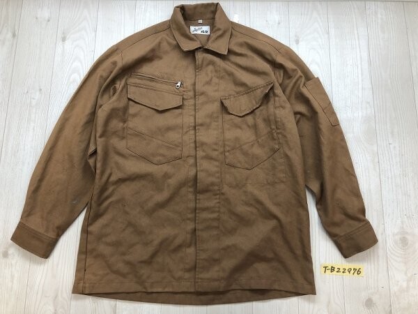 鳳皇 メンズ 作業着 比翼ボタン ワークジャケット M 茶拍卖