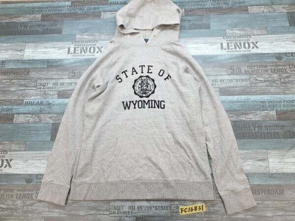 RAGEBLUE レイジブルー メンズ 裏起毛 フロッキープリント パーカー グレー拍卖