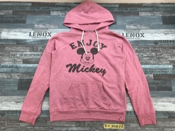 GOOD ROCK SPEED レディース ミッキープリント 裏起毛 プルパーカー ピンク拍卖