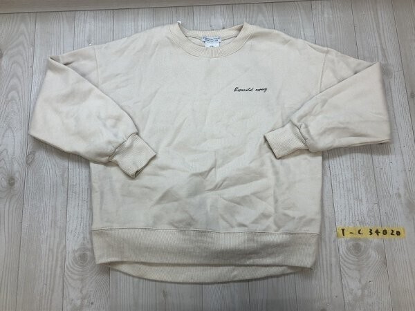 CIAOPANIC TYPY チャオパニック メンズ バックプリント 裏起毛 トレーナー ONE アイボリー拍卖