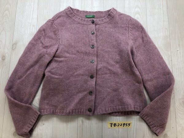 UNITED COLORS OF BENETTON ベネトン レディース イタリア製 ウールニットカーディガン S ピンク拍卖