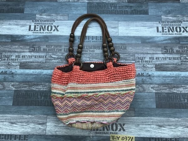cache cache レディース エスニック調 編み 切替 トートバッグ カラフル拍卖