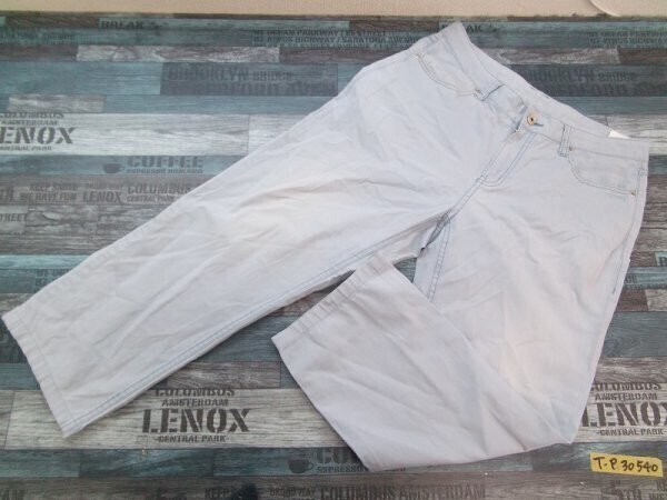 Louis castel レディース ワンポイント入 シャンブレーパンツ 86 水色拍卖