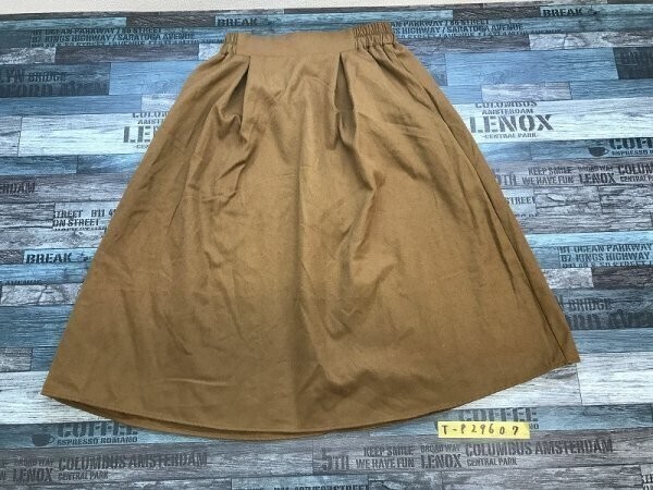 earth music&ecology アースミュージック&エコロジー レディース タック入りスカート F 茶色拍卖