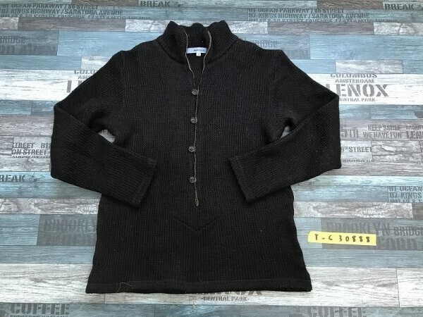 ABAHOUSE アバハウス メンズ ヘンリーネック ニットセーター 2 焦げ茶拍卖