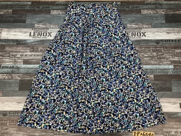 JH Collectibles レディース レーヨン 花総柄 ロングスカート 青×白×黄色×黒 8拍卖