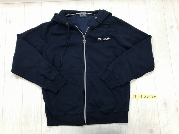 OUTDOOR PRODUCTS アウトドアプロダクツ メンズ 刺繍入り フーディー ジップジャケット M 紺拍卖
