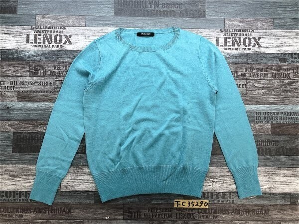 MICHEL KLEIN ミッシェルクラン レディース 薄手 ニットソー 38 空色拍卖