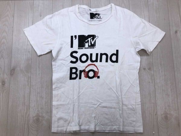 ikka イッカ x MTV エムティーヴィー 公式 オフィシャル コラボ プリント 半袖Tシャツ レディース 綿100% M 白拍卖
