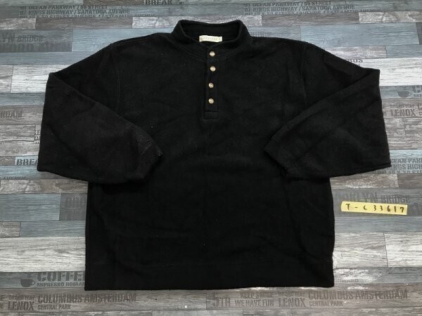 GIVELIFE メンズ ハーフボタン プルオーバーカットソー M 黒拍卖