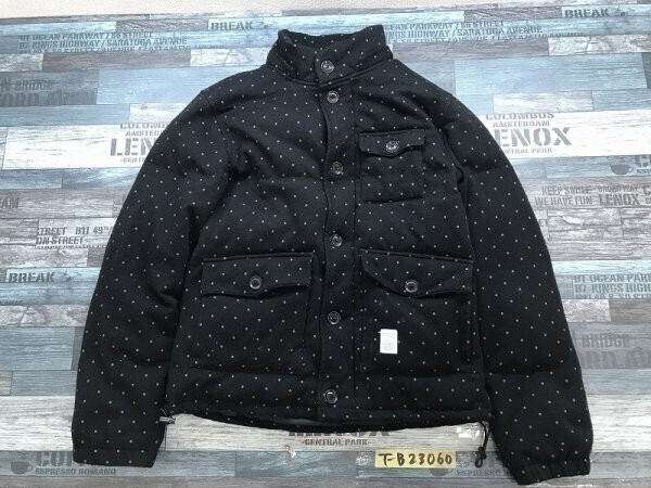 AZUL by moussy アズールバイマウジー レディース ドット 中綿 比翼ジップ ポリエステル ジャケット S 黒グレー拍卖