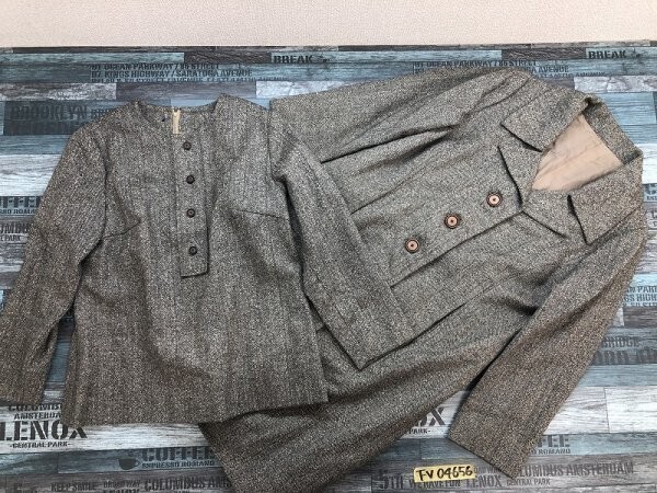 ノーブランド レディース ロングコート&カットソー 2点セット 黒・ベージュ拍卖