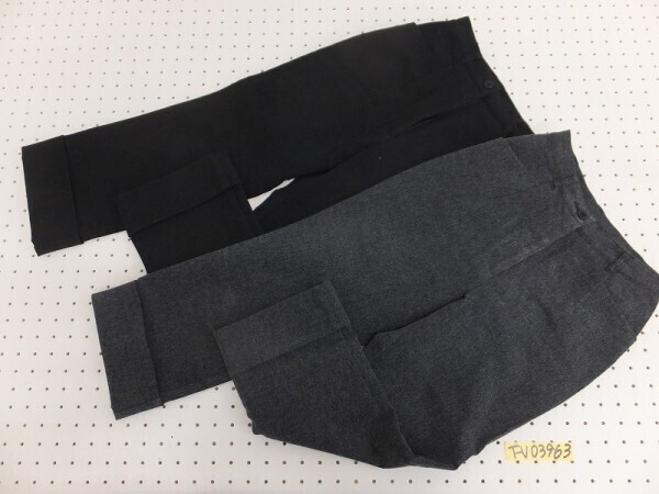 B3 Value Planning レディース 微起毛 ロールアップ パンツ 2本セット グレー×黒 30拍卖