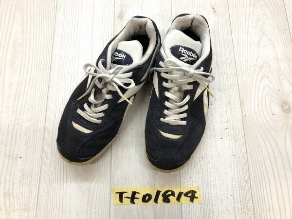 Reebok リーボック レディース スエード 紐 スニーカー シューズ EUR35 紺拍卖