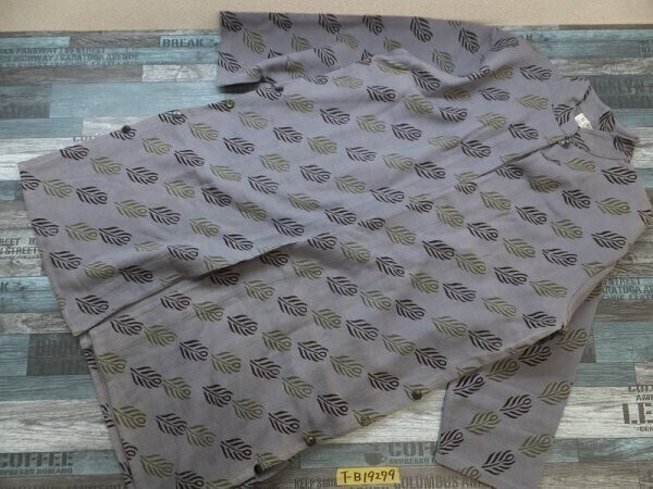 MIMI ミミ レディース インド製 前開き スリット ロングコート グレー拍卖