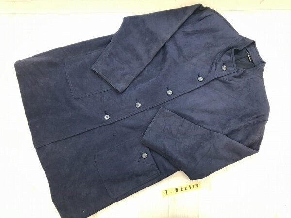 HIGH FASHION レディース 起毛生地 裏地付き ロングコート L ダークブルー拍卖