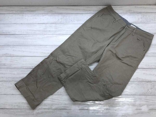 ノーザントラック NORTHERN TRUCK ワーク マリン ミリタリー ヘリンボーン ストレートパンツ ボトムス レディース コットン100% L ベージュ拍卖