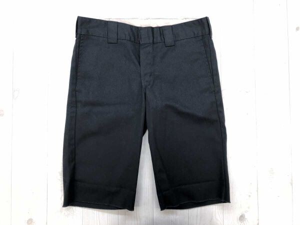 ディッキーズ Dickies アメカジ ストリート スケート 裾カットオフ スリム ハーフ ショート チノ ワーク パンツ メンズ コットン混合 30 黒拍卖