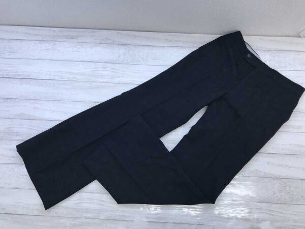 プレイマン PLAYMAN フレア ブーツカット センタープレス うろこ状柄 総柄 スラックス パンツ ボトムス メンズ ポリエステル100% 82 黒拍卖