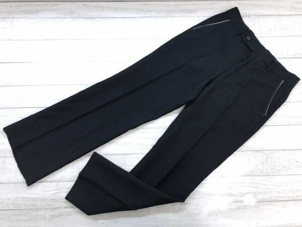 国産レトロ トラッド オールド シャドーストライプ センタープレス フレア スラックス パンツ ボトムス メンズ 日本製 76 黒拍卖