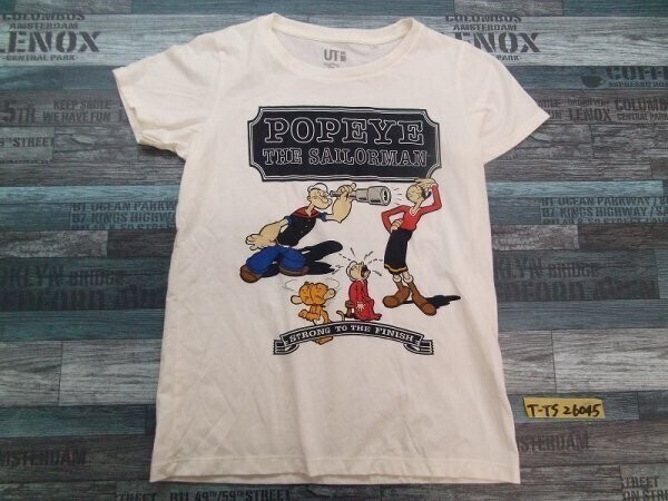 UT UNIQLO ユニクロ × POPYE レディース ポパイ・オリーブ プリント 半袖Tシャツ L 白黒他拍卖