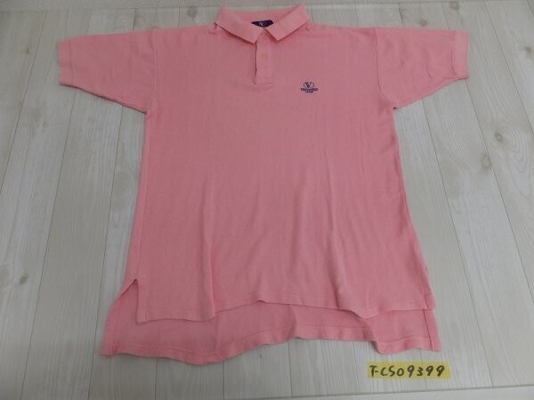 Valentino MODE ヴァレンティノ メンズ ロゴ刺繍 半袖ポロシャツ ピンク L拍卖