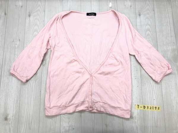 EASTBOY イーストボーイ レディース Vネック 薄手 カーディガン 9 薄ピンク拍卖