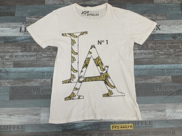 JOYRICH ジョイリッチ レディース 綿 チータープリント 半袖Tシャツ S 白黒黄色拍卖