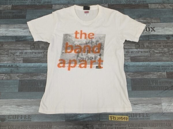 BDAPT メンズ 綿 英字 転写プリント 半袖Tシャツ M 白黒オレンジ拍卖