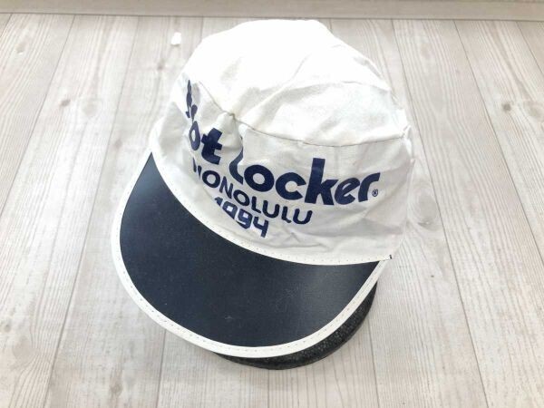 フットロッカー Foot Locker オールド レトロ 90s スポーツ 1994 ホノルルマラソン 参加記念 ランニング キャップ 帽子 メンズ 薄手 白紺拍卖