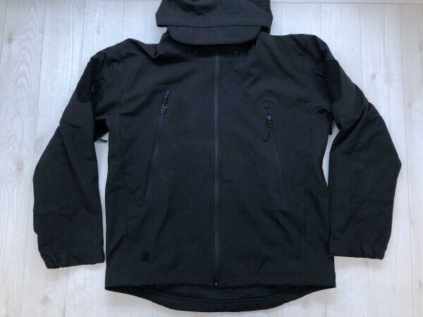 ガレージェント GARAGENT 中華アウトドア ハの字ジップ テック ハイテク ジャケット パーカー メンズ 裏地フリース マルチポケット L 黒拍卖