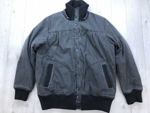 スカイボンバー SKY BOMBER 00s アメカジ ミリタリー ギャルvibes 裏地キルティング フライト ジャケット レディース 綿混合 M グレー拍卖