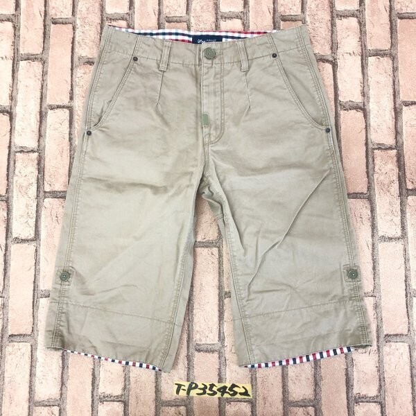 Lng メンズ ロールアップ チェック ハーフパンツ 30 ブラウン拍卖