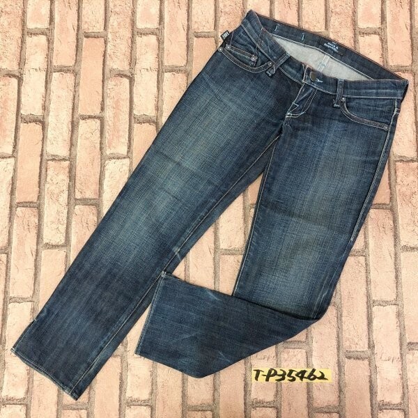 ROCK&REPUBLIC レディース ステッチポケット スリット デニムクロップドパンツ 23 紺拍卖