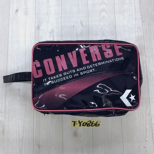 CONVERSE コンバース エナメル スポーツバッグ シューズケース 紺拍卖