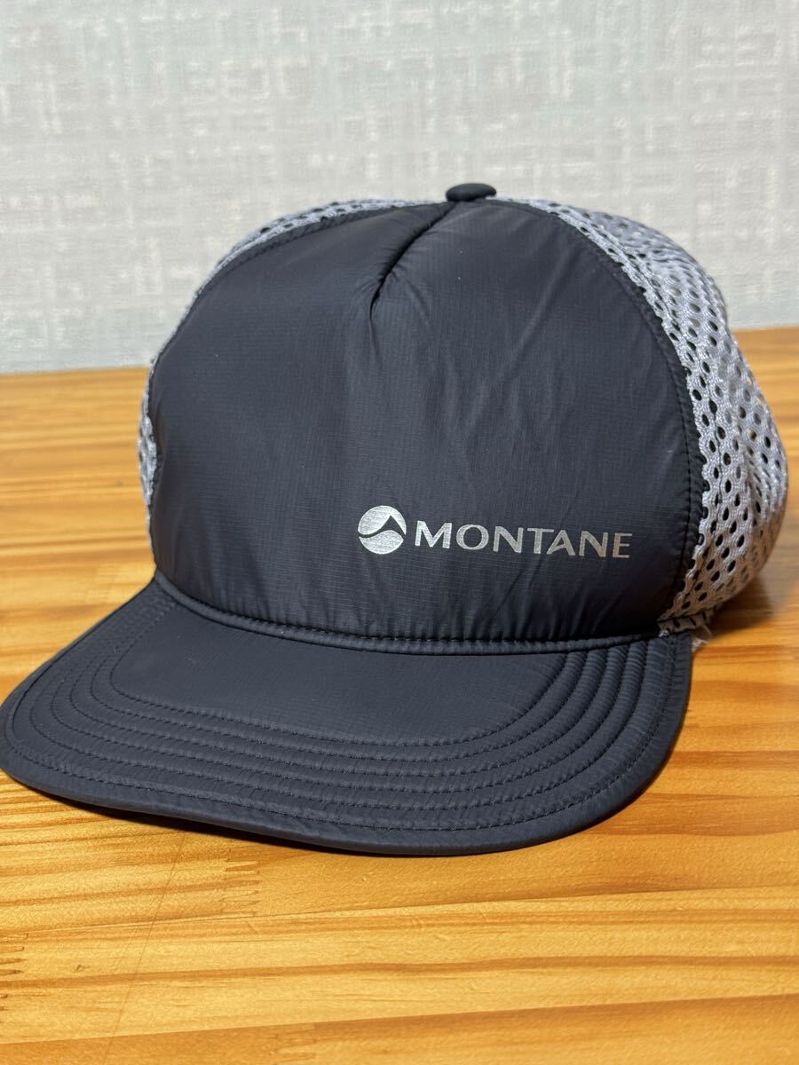 美品 montane メッシュキャップ 黒 軽量 フリーサイズ ダックビル拍卖