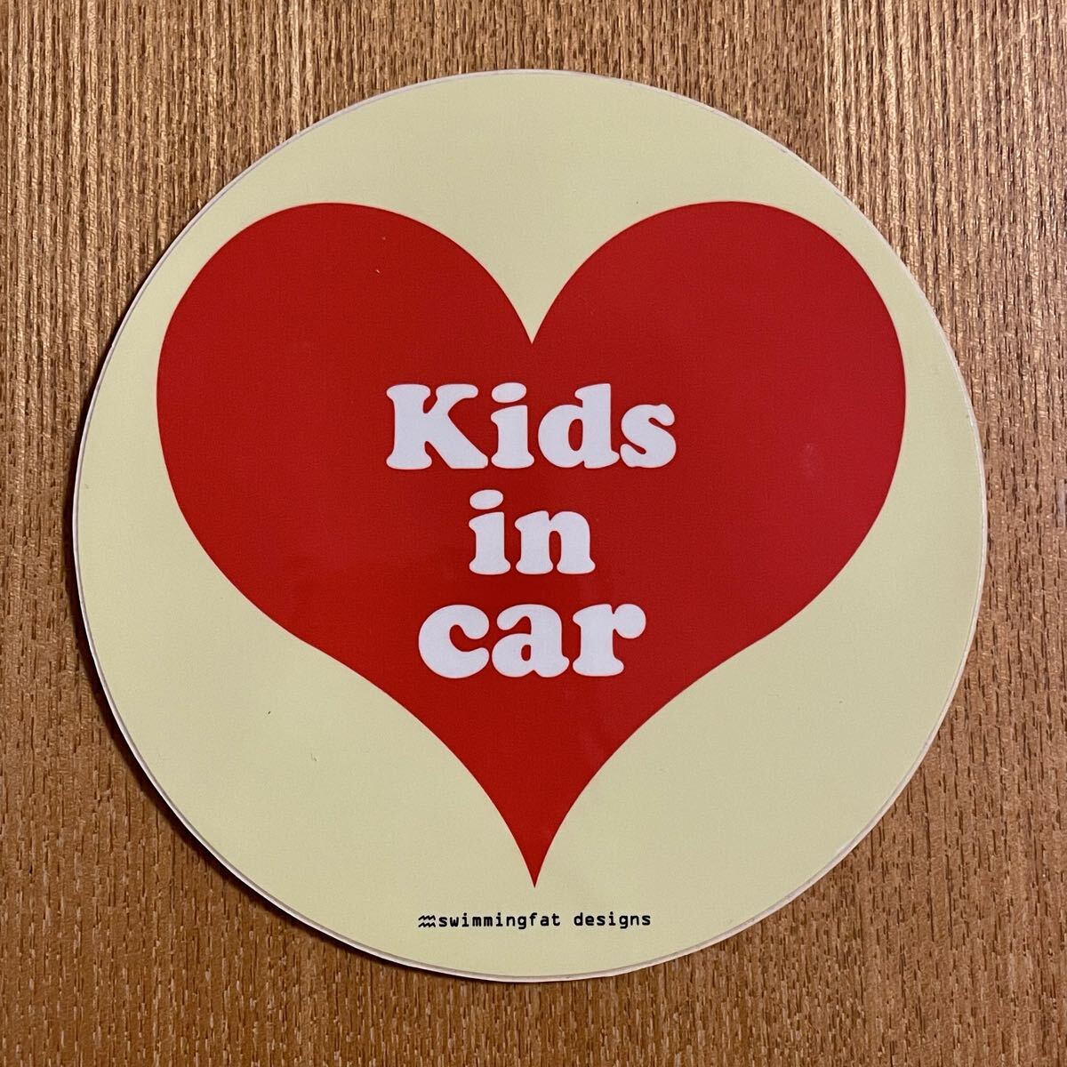 【押入整理】Kids in car ステッカー ハート 未使用 直径13cm/送料140円拍卖