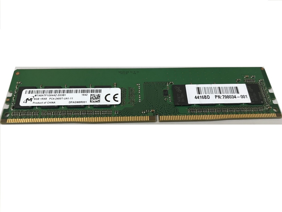 ★中古品★デスクトップ用メモリ micron PC4-2400T DDR4 19200 1R×8 8GB 非ecc★送料無料★1か月保証拍卖
