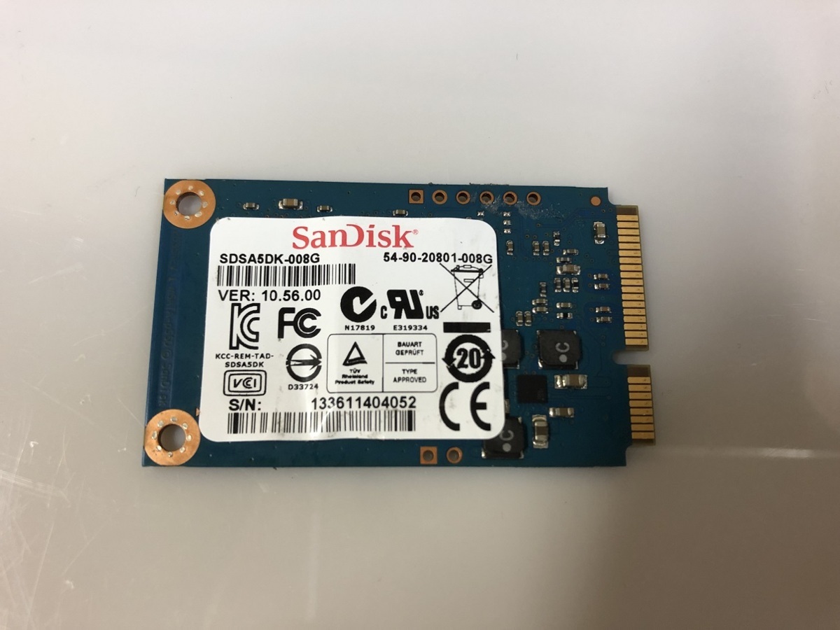 ★中古動作品★SanDisk MSATA SSD 8GB SDSA5DK-008G Drive 内臓SSD★送料無料★初期保障あり拍卖