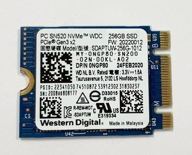 ★送料無料★WD PC SN520 NVMe 256GB SSD PCIe GEN3*2 SDAPTUW-256G-1012★中古拍卖