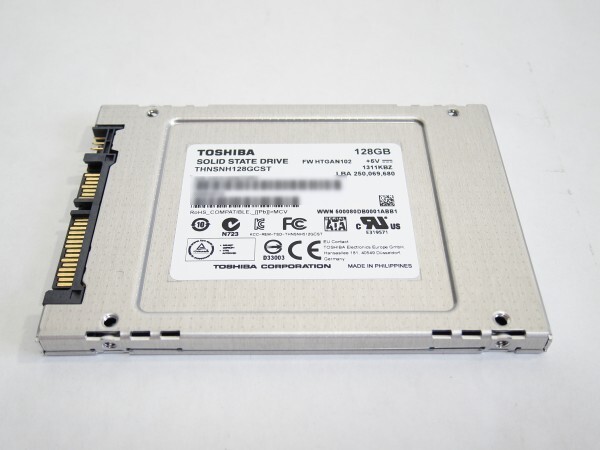 内臓SSD 2.5インチ ノート用SSD 128GB TOSHIBA SATA ハードディスク THNSNH128GCST ★送料無料★初期保障有★中古拍卖