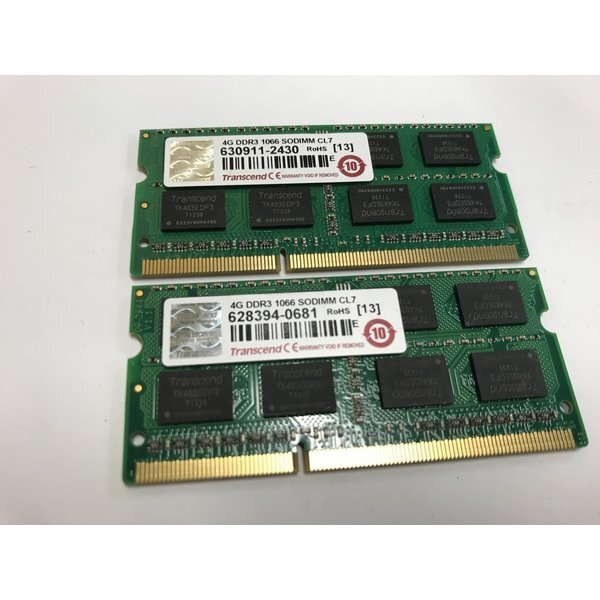 ★中古動作品★ノート用メモリ メーカー混在 PC3-8500S DDR3 1066 4GB 2枚セット 計8GB ★送料無料★1か月保証拍卖