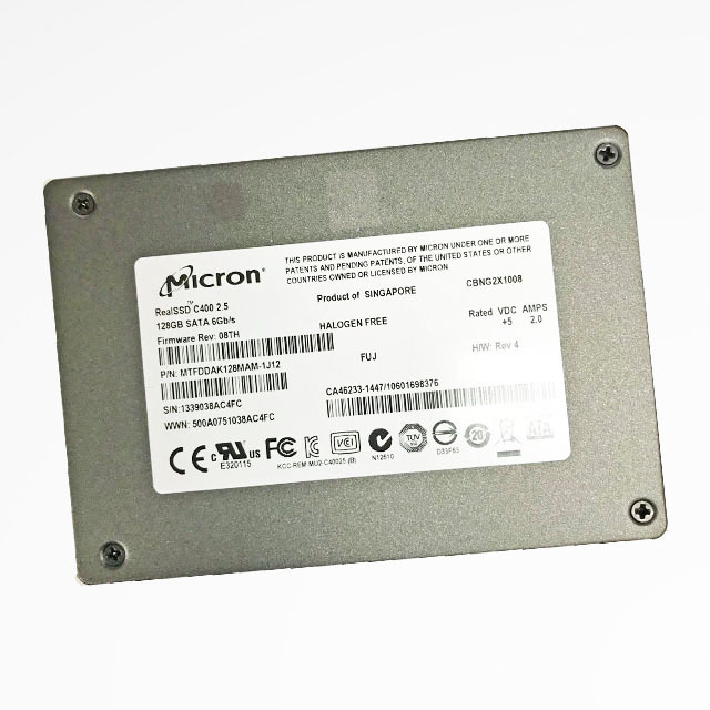 ★中古動作品★Micron RealSSD C400 2.5インチ 128GB SATA 6GB/S 9mm 内臓SSD 増設SSD★送料無料★初期保障あり拍卖