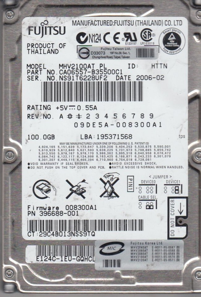 ★中古動作品★2.5インチ メーカー混在 ノート用HDD 100GB IDE ハードディスク  4200RPM★送料無料★初期保障あり拍卖