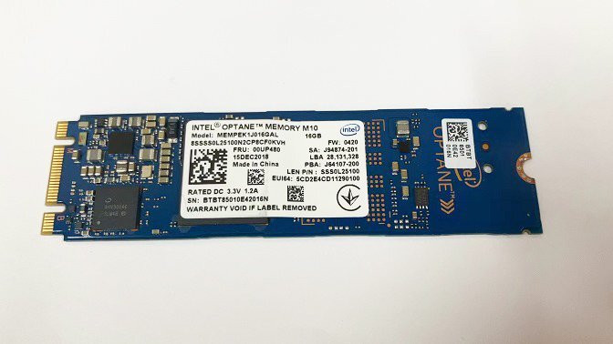 ★中古動作品★送料無料★intel OPTANE MEMORY M10 MEMPEK1J016GAL SSD 16GB 増設SSD拍卖