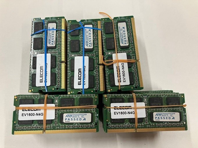 業者向け★動作品★ノートPC用メモリ ELECOM EV1600-N4G PC3-12800S DDR3 1600 4GB 50枚 増設メモリ 1.5V【送料無料】拍卖